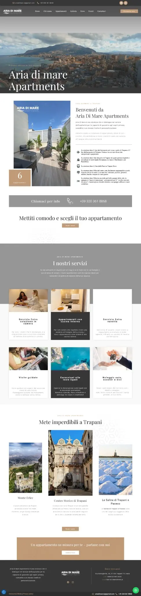 Homepage di Aria di Mare Apartments